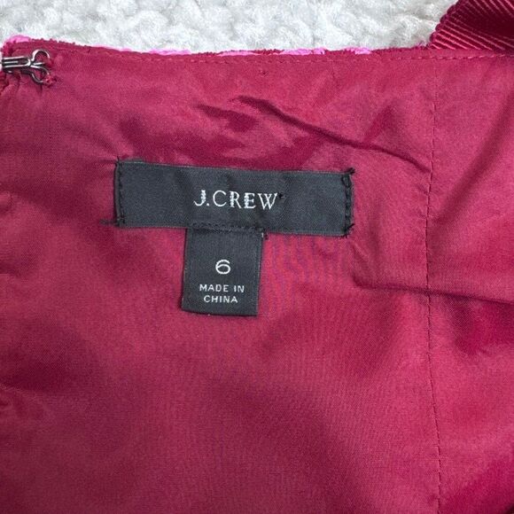 J. Crew Eyelet Midi Dress With Flounce Hem Red 6 - Picture 4 of 14